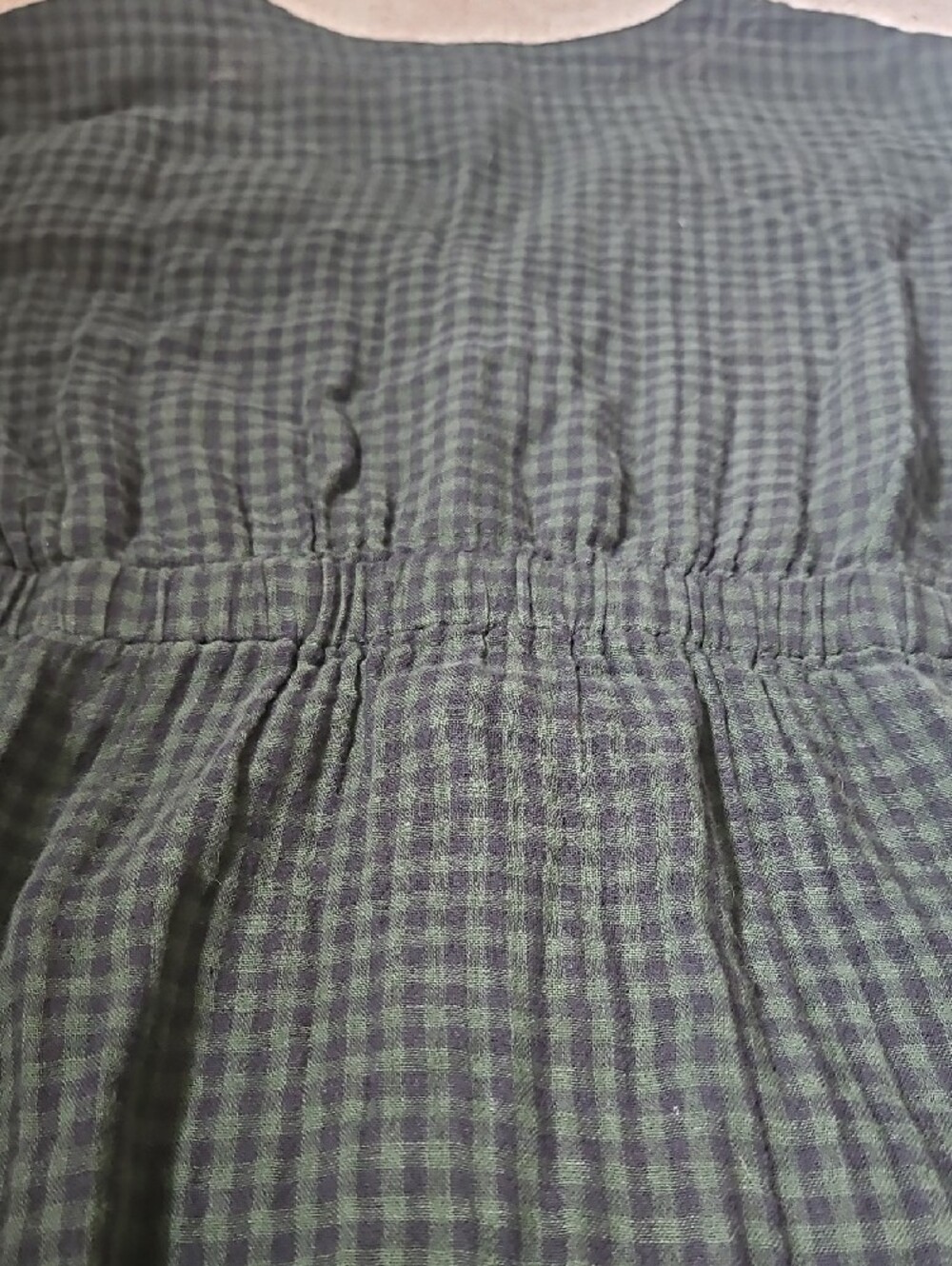 Pact Dark Green Check Button-Front Midi Dress - Picture 11 of 12